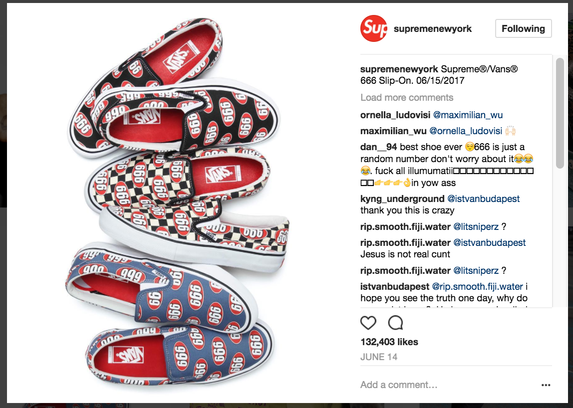 Vans bendradarbiavimas supreme